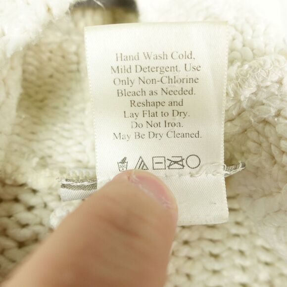 Coldwater Creek Chunky Knit Turtleneck Sweater Womens Size Small White MiUSA - Picture 11 of 12